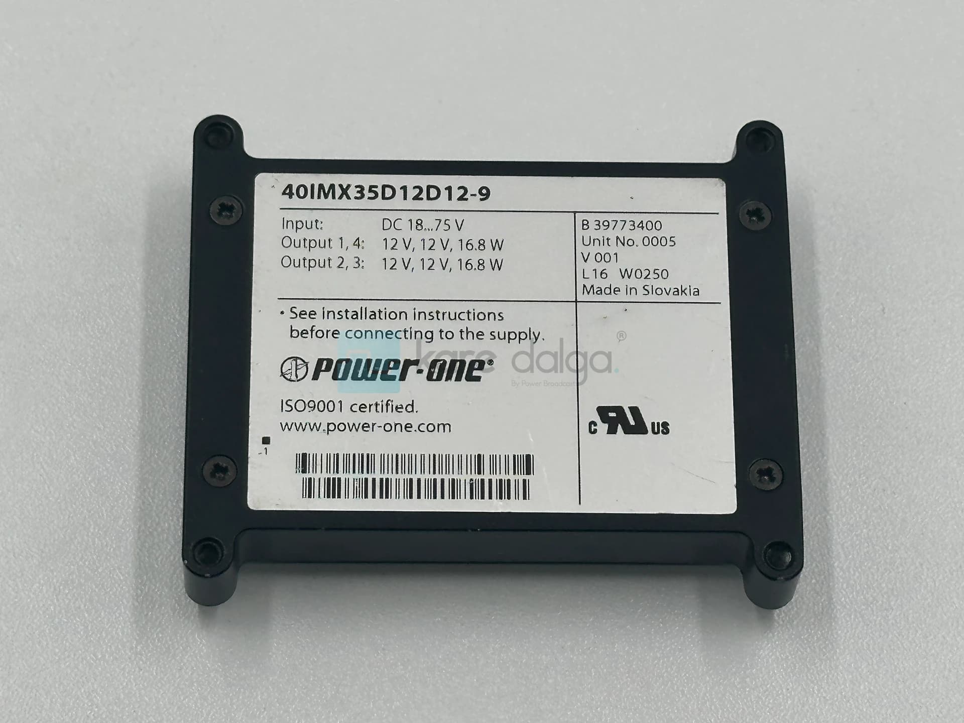 Power-One 40ımx35d12d12-9 Dc-Dc Converter - Görsel 1