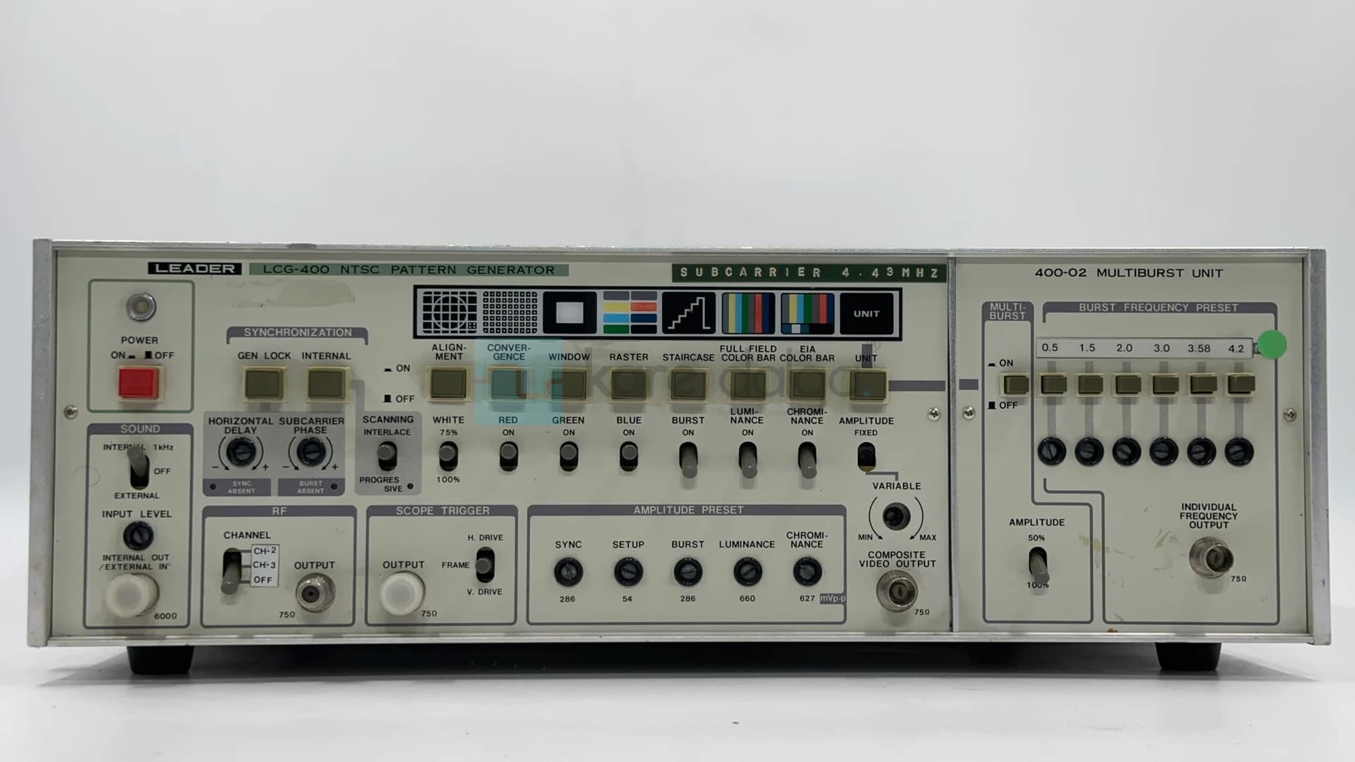 Leader Lcg-400 4.43 Mhz Pattern Jeneratörü - Görsel 1